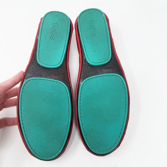 Tieks Red Leather Foldable Ballet Flats Women's Size 9 EUC - Picture 6 of 8